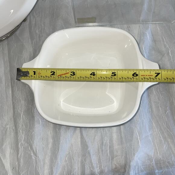 Corning Ware Pie Plate Blue Cornflower 9" P-309 & P-41 Petite Casserole VTG/EUC - Picture 2 of 6